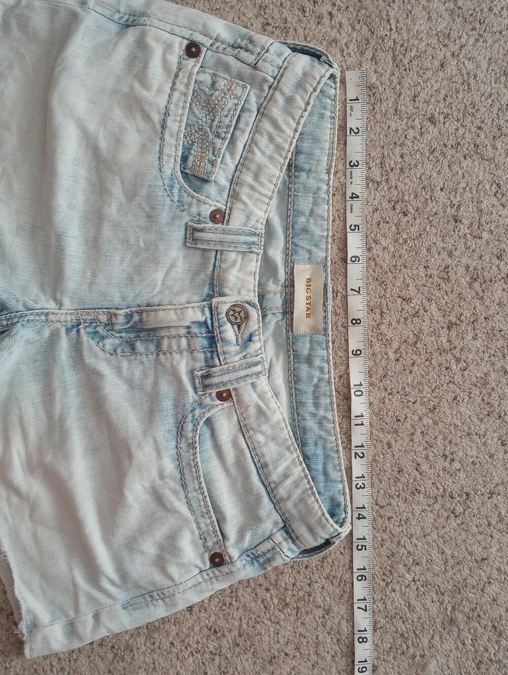 Big Star Jean Shorts Light Wash Size 29 Country Cowgirl Western
